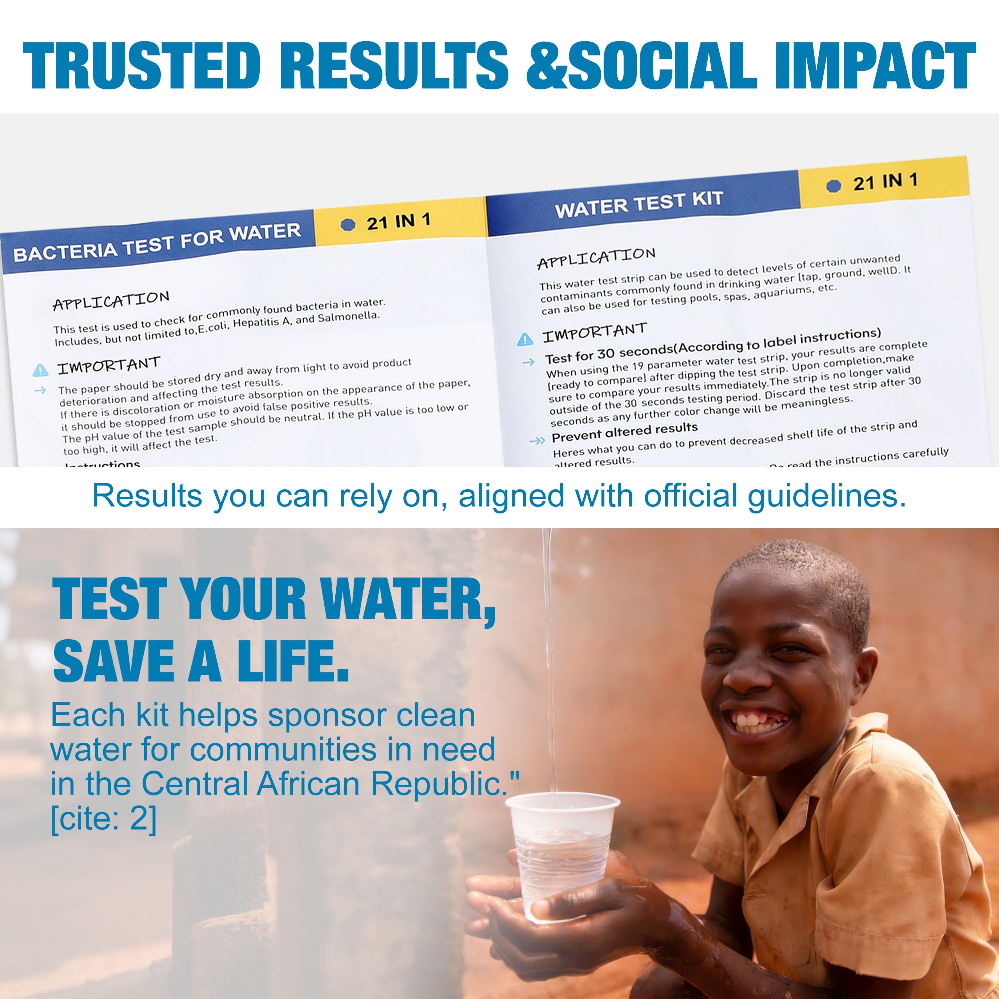 Crobirware color-chart results shown for clear water quality decisions