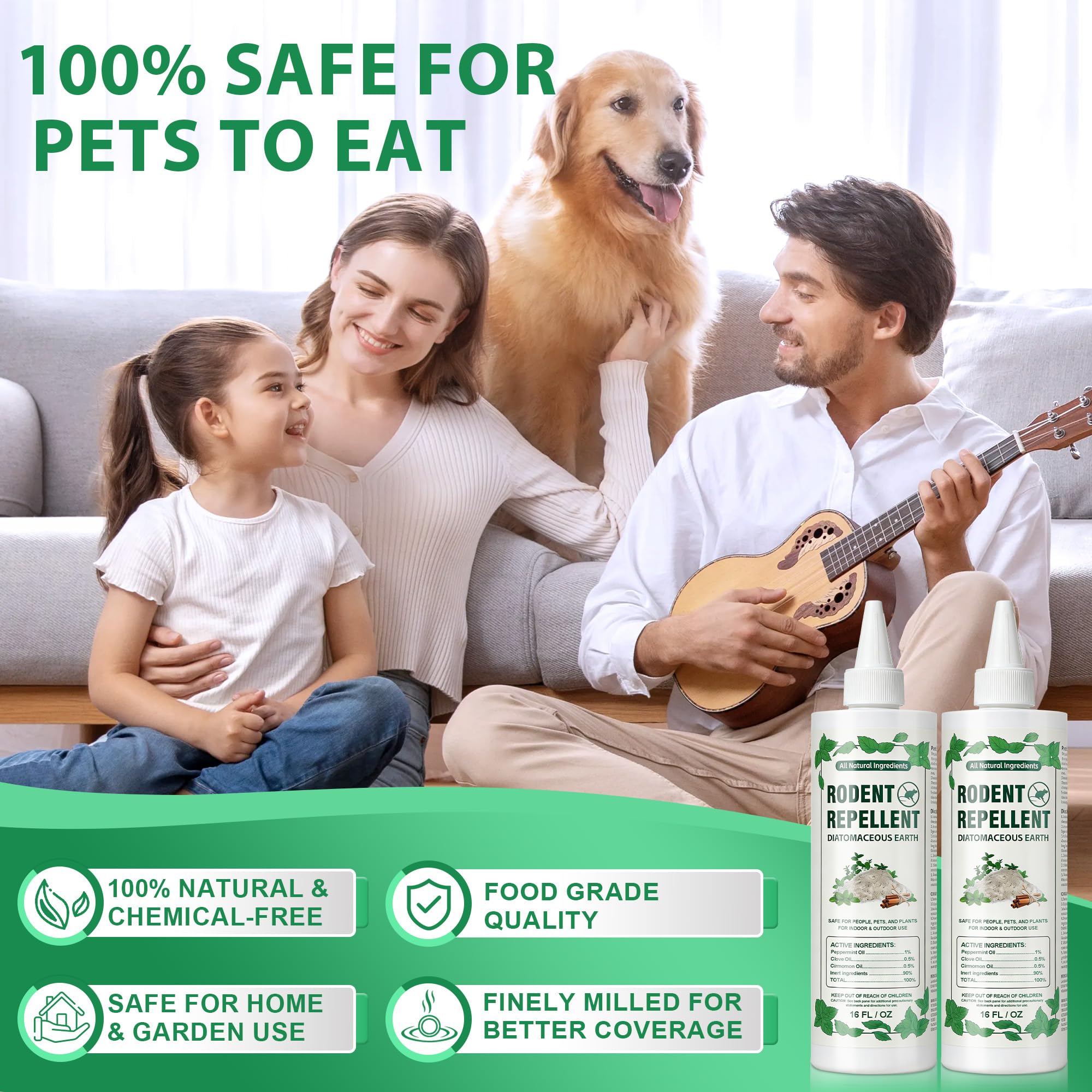 Crobirware Diatomaceous Earth is family and pet friendly for household use.