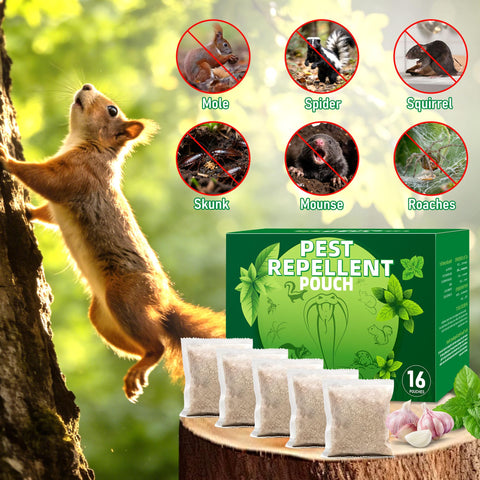 Crobirware pouches fit garden beds and patios for quick squirrel control.