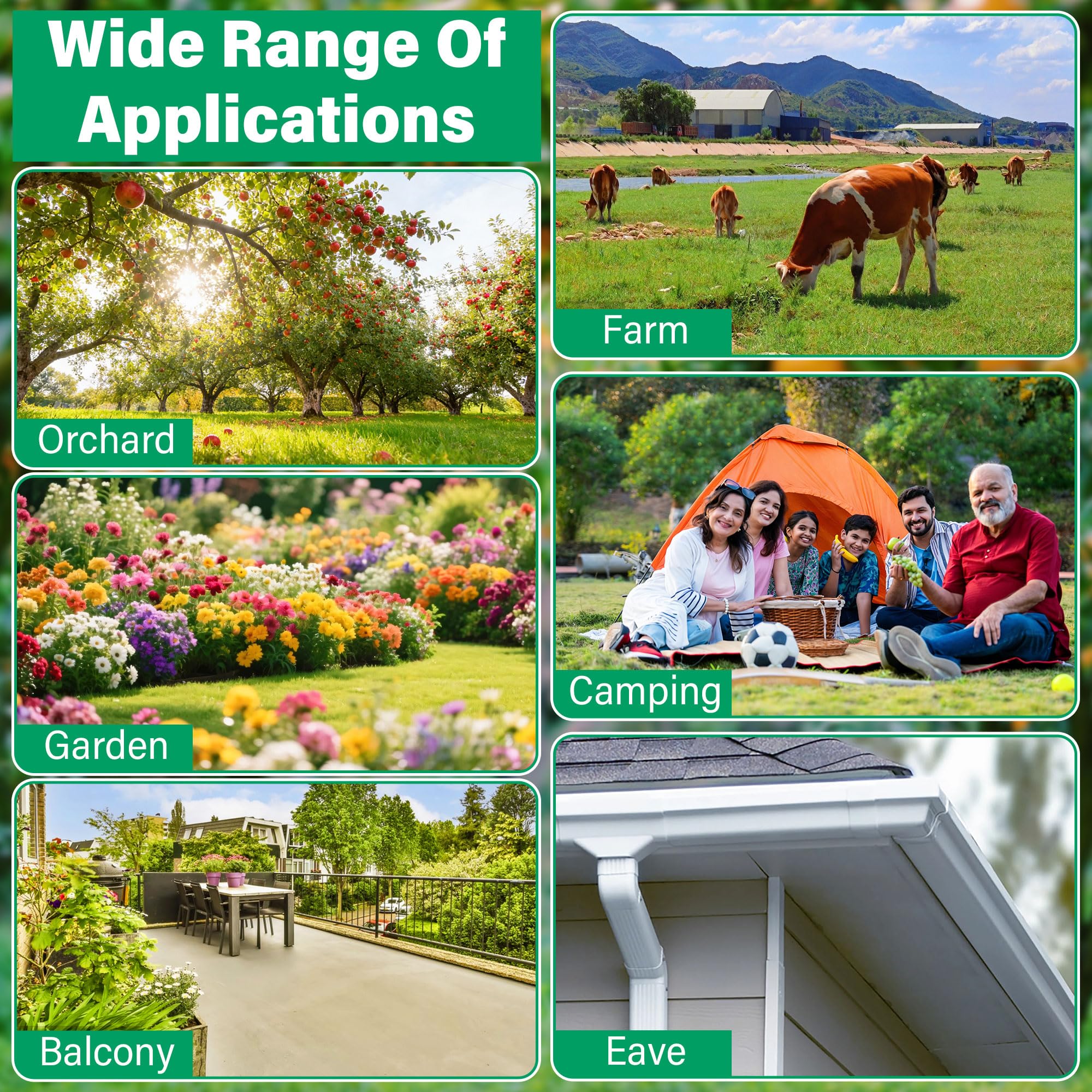 Crobirware outdoor protection extended across garden and deck