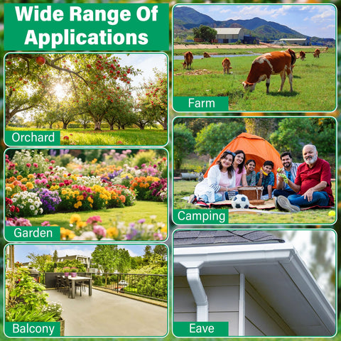 Crobirware outdoor protection extended across garden and deck
