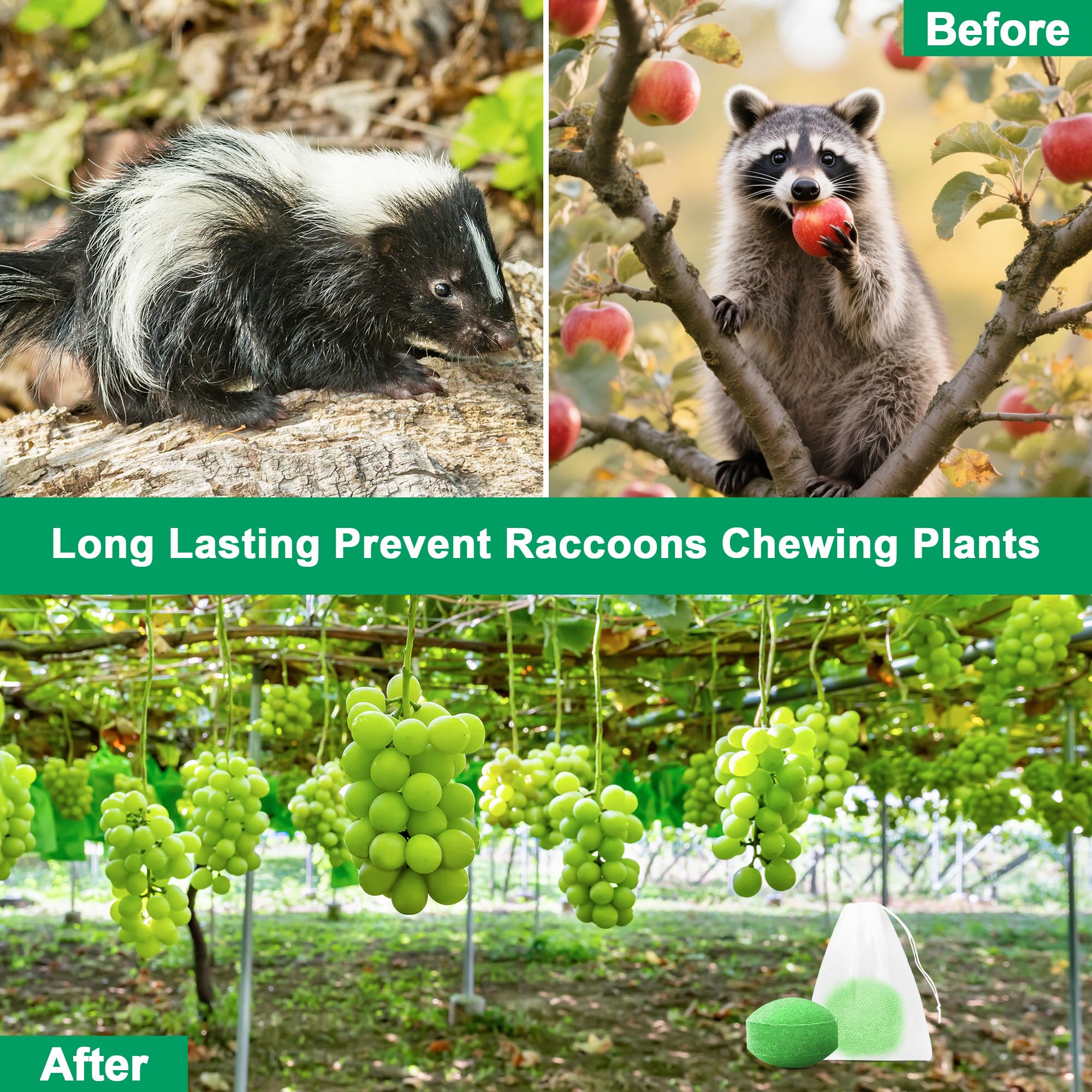 Crobirware peppermint skunk repellent ball for outdoor use deters pests in the garden.