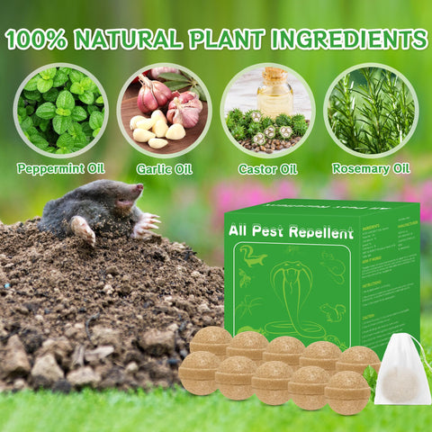 Crobirware pet safe mole deterrent packs for yards near kids and pets