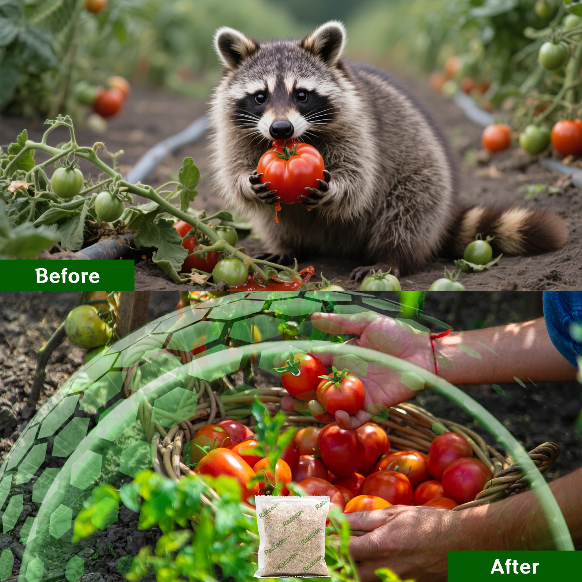Crobirware raccoon repellent ball yard coverage: guards gardens and trash areas.