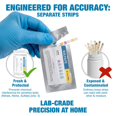 Crobirware separate strips prevent interference for nitrate readings