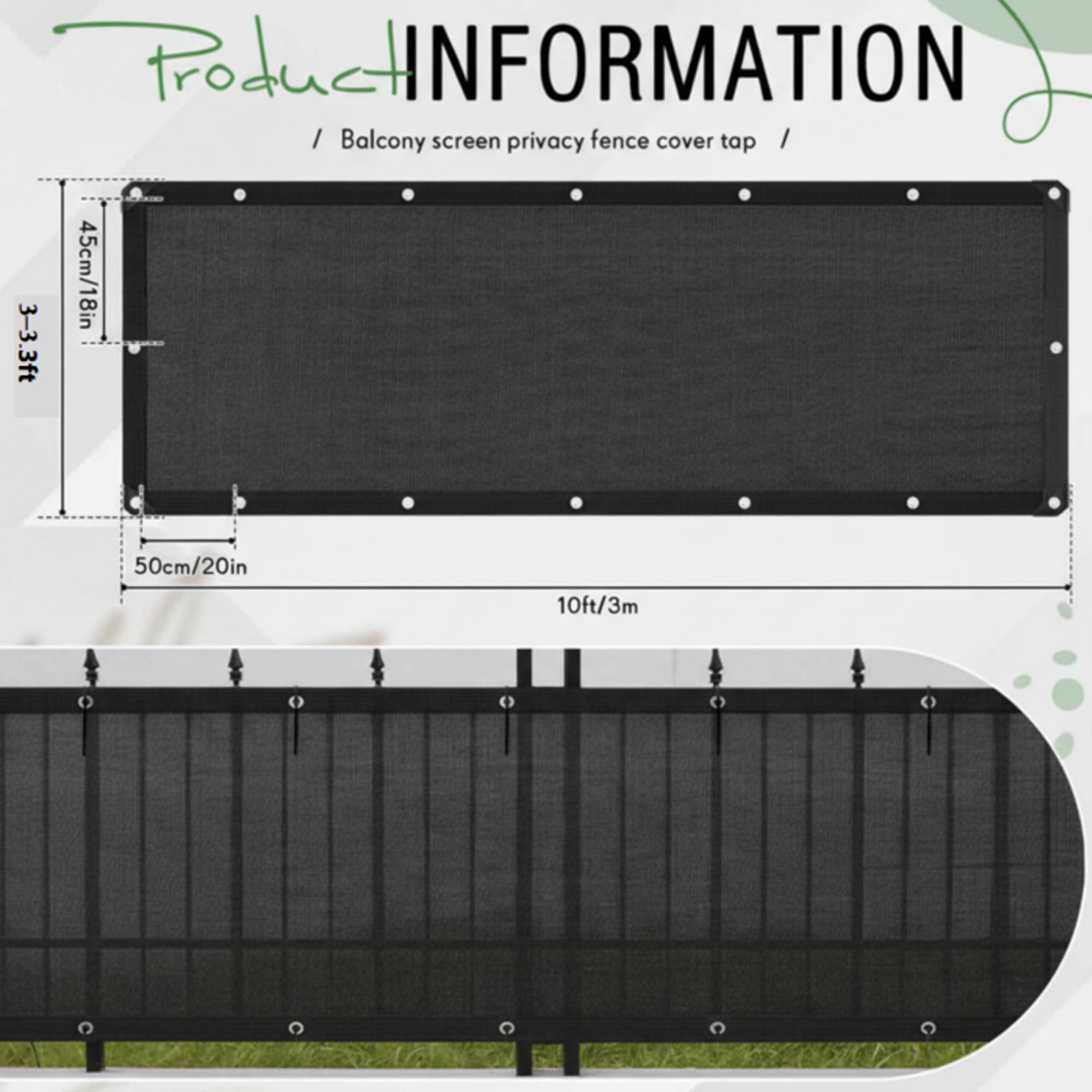 CroBlissful privacy screen with zip ties included for quick setup