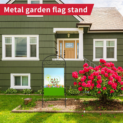 CroBlissful garden flag stand easy assembly supports versatile yard decor.