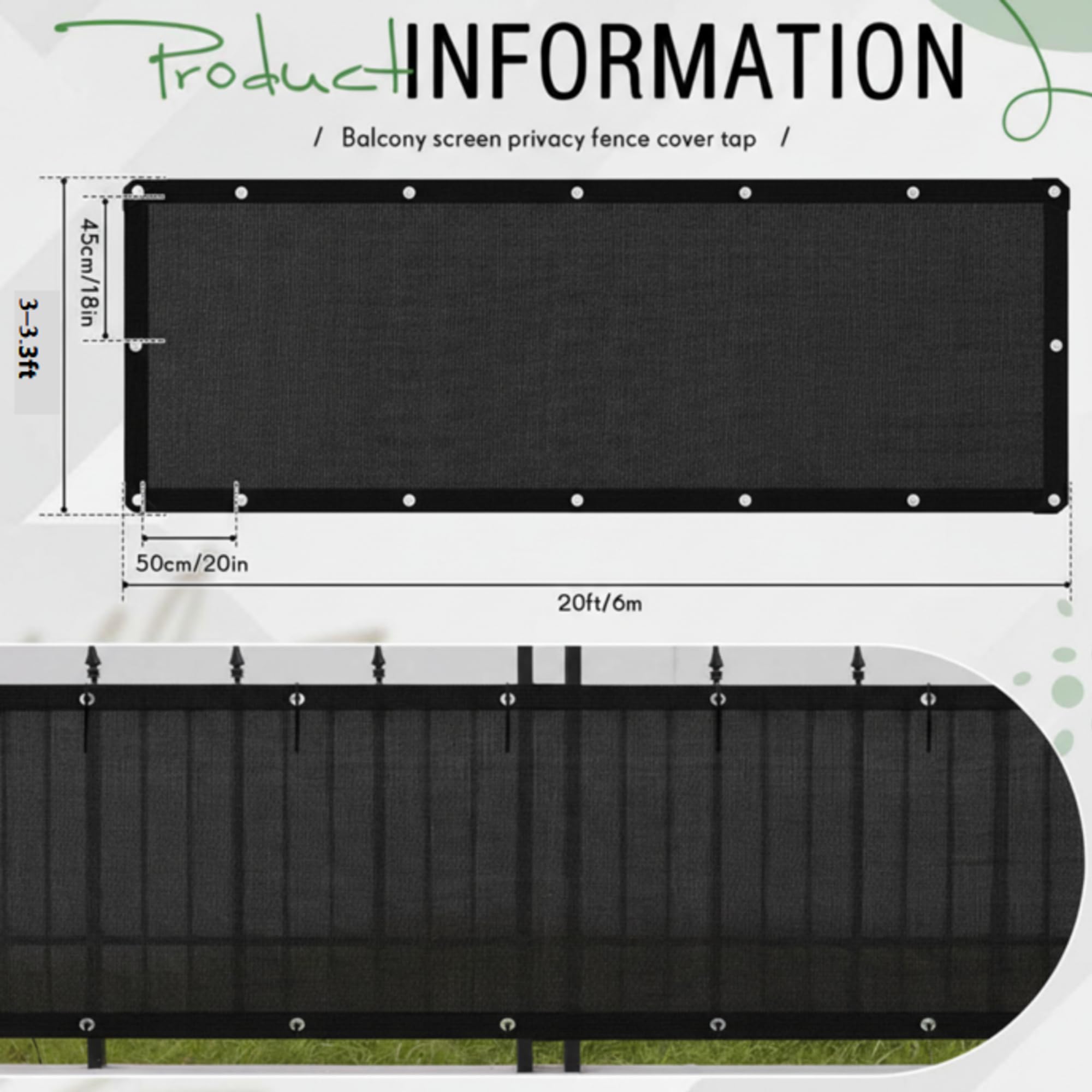 CroBlissful HDPE UV-resistant balcony screen protects outdoor space from sun while keeping visibility balanced