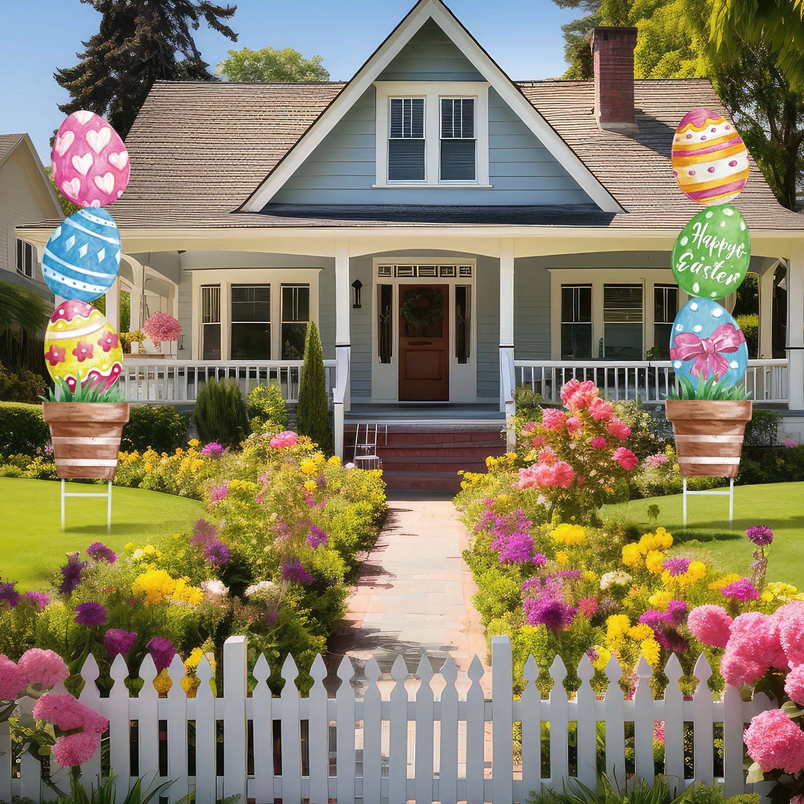 CroBlissful two-style yard signs in metal, eye-catching garden focal points