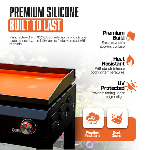 CRODALE BRANDS protective mat blocks moisture and pollen around the grill