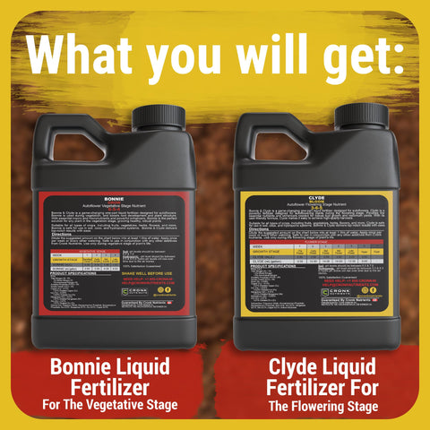 Cronk Grow Bonnie & Clyde application in hydro or soil setups supports consistent feeding.