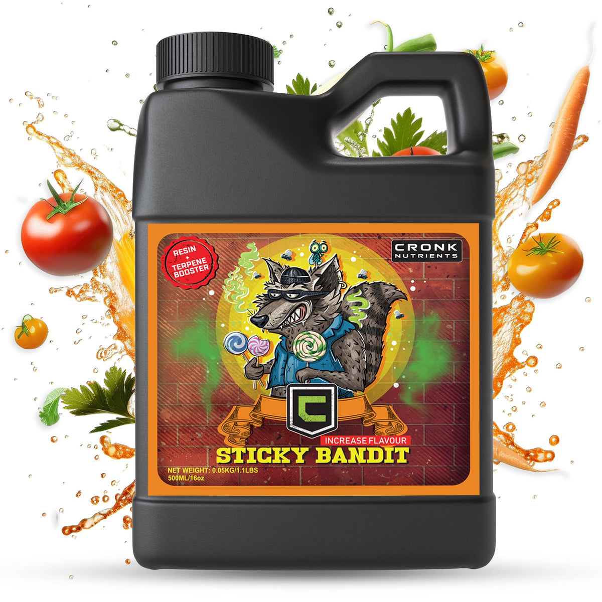 Cronk Grow Nutrients Sticky Bandit bottle pour for precise dosing in home gardens