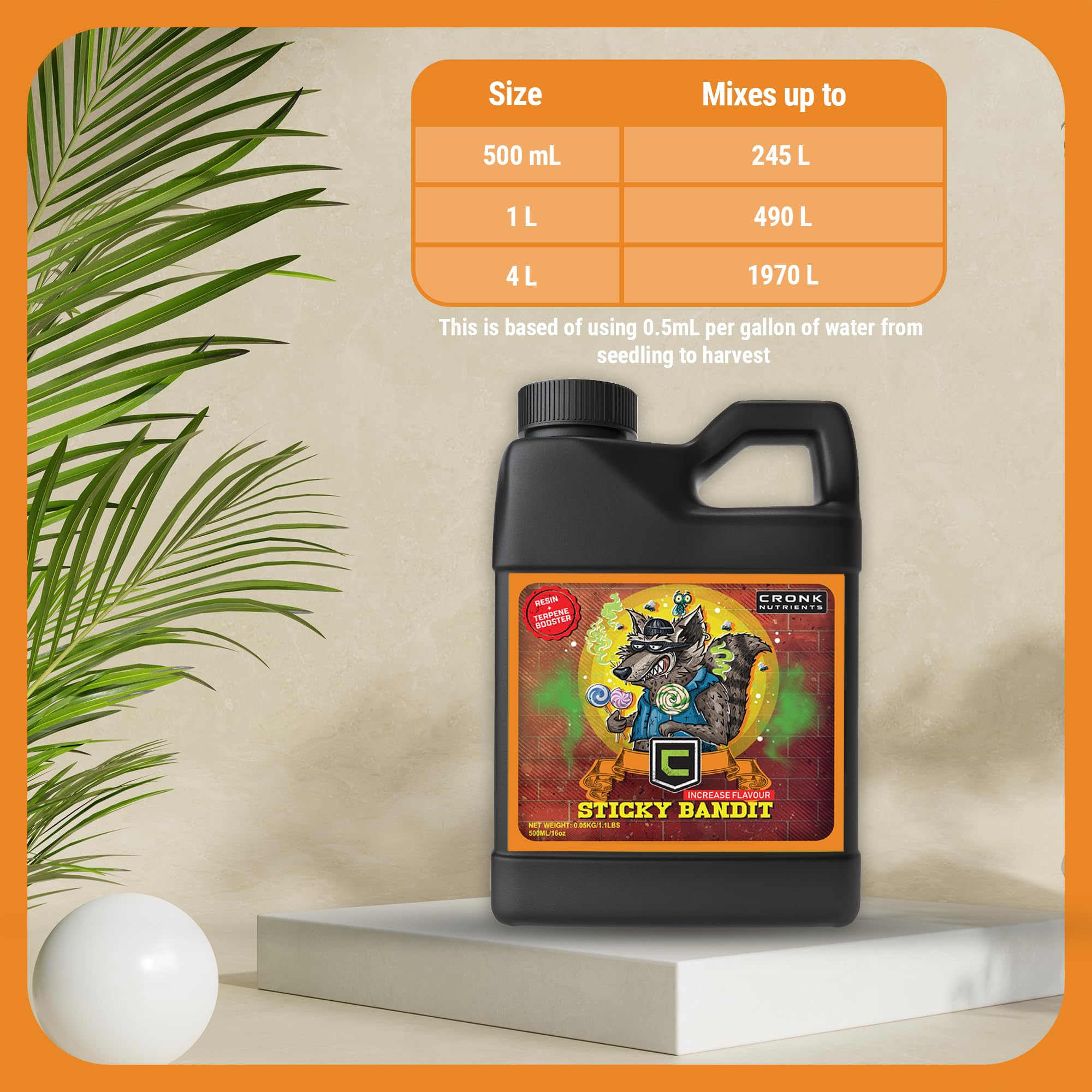 Cronk Grow Nutrients Sticky Bandit packaging unboxed reveals compact design