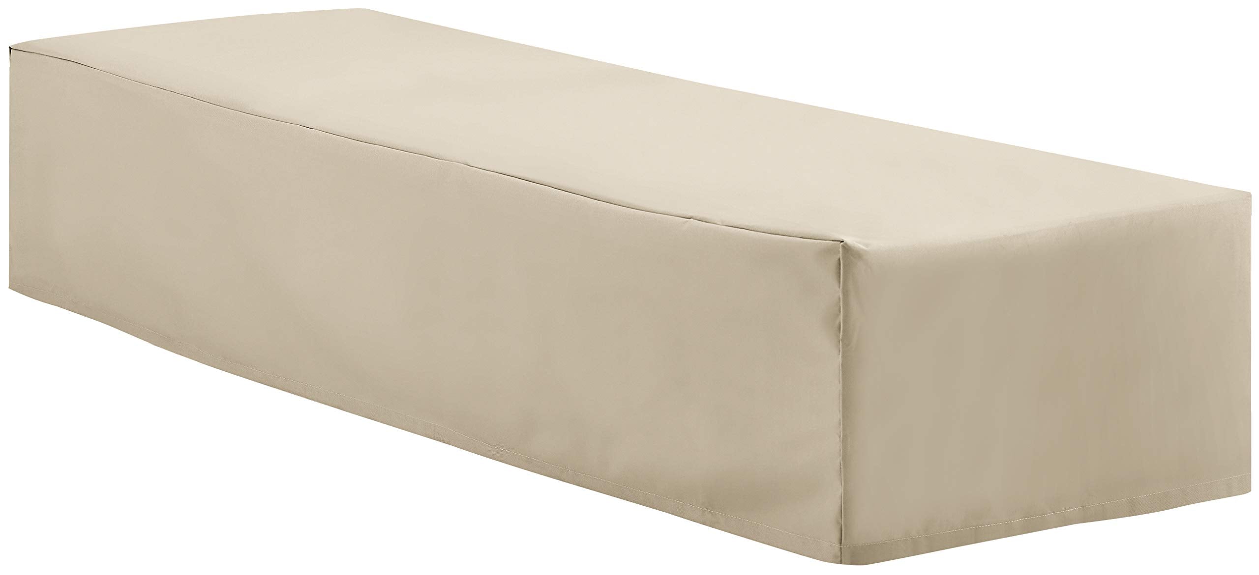 Crosley Furniture patio chaise cover in tan protecting your lounge from sun and rain