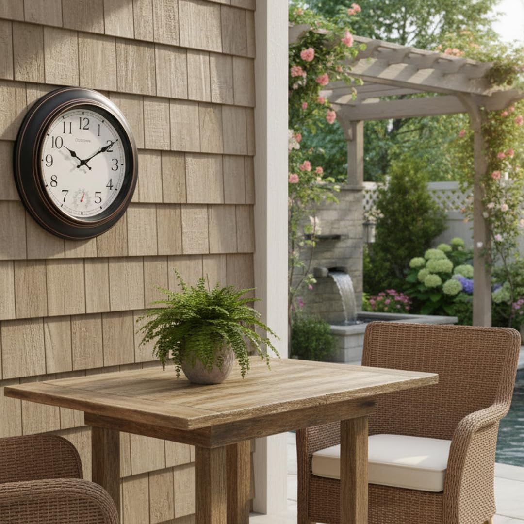 Crosstime retro bronze frame adds vintage charm to garden or porch.