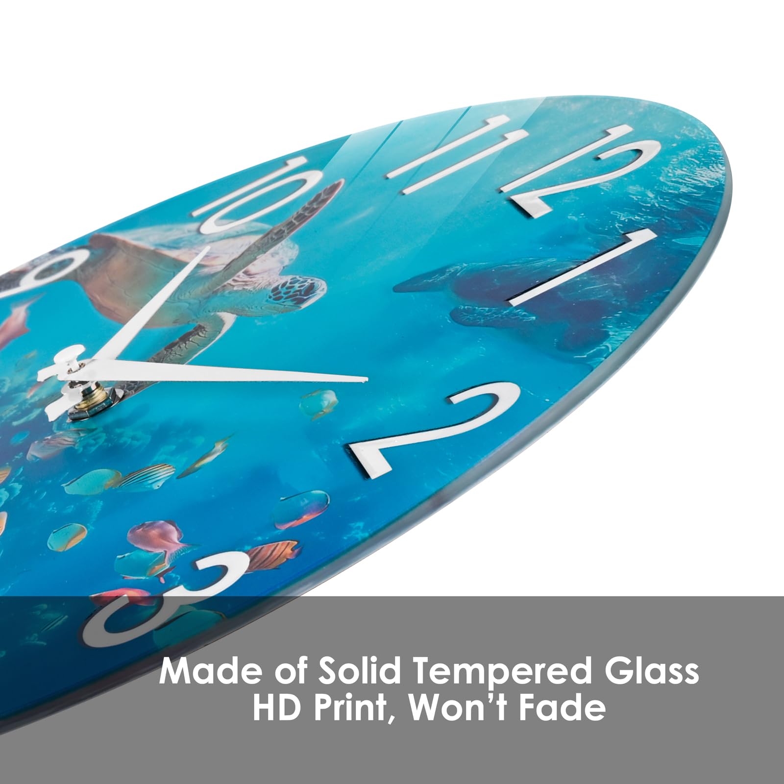 Crosstime outdoor clock tempered-glass-dial, weatherproof for garden walls and poolside.