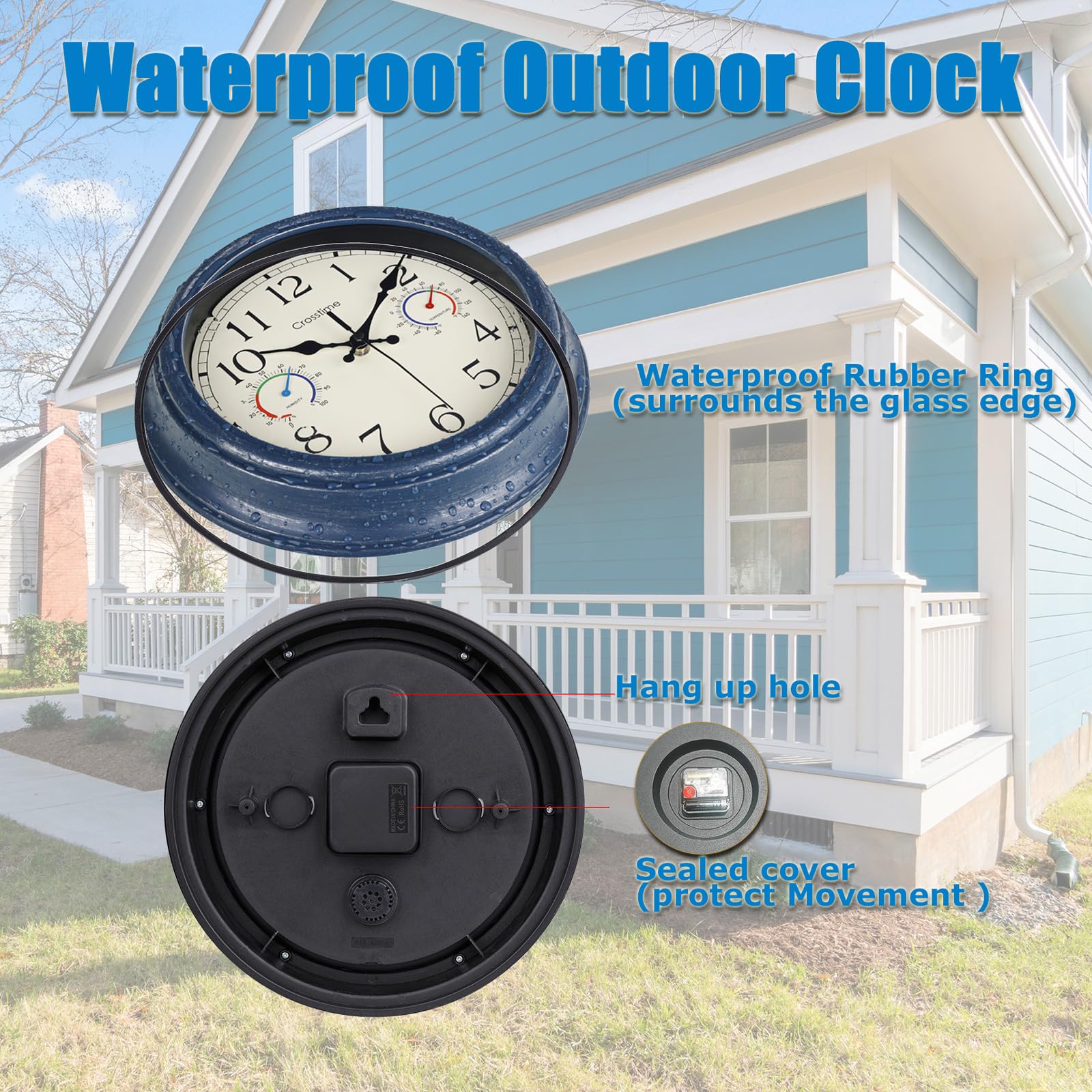 Crosstime suitable for patio, deck, garden wall mounting.