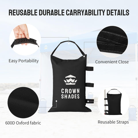Crown Shades durable PE-coated Oxford fabric protects against water and wear.