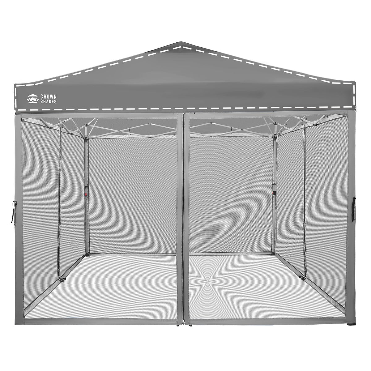 CROWN SHADES gazebo mosquito net for 10x10 with full-side zipper