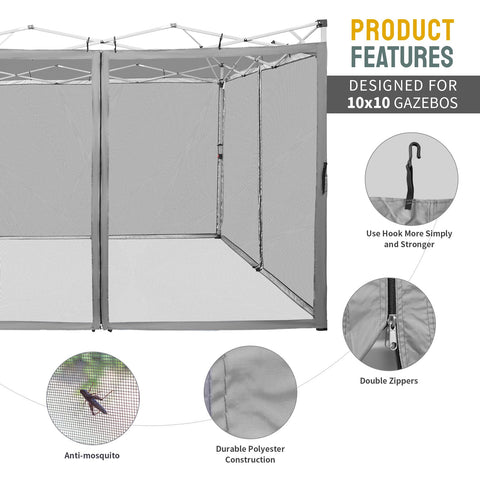CROWN SHADES mosquito net installation with hooks and straps for secure fit