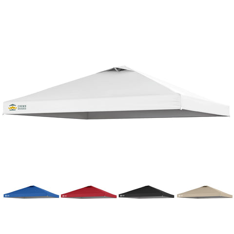 CROWN SHADES RM144 12x12 top with silver-coated air vent for cooler shade.