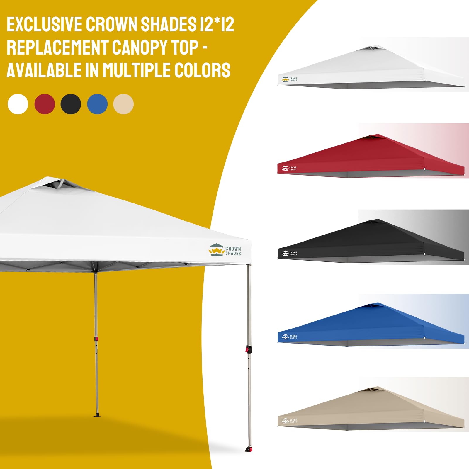 CROWN SHADES RM144 top with side-wall loops for attachment and expansion.