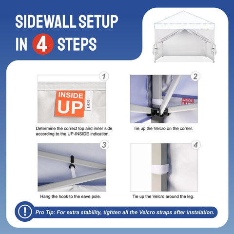 CROWN SHADES sidewall mount with hooks for durable setup.
