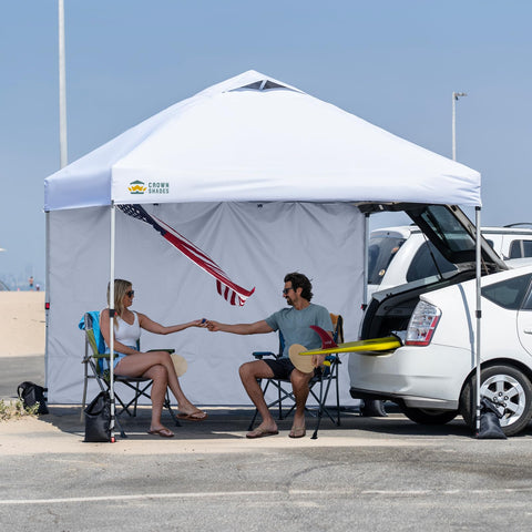 CROWN SHADES SunWall 6.5x10ft sidewall fits most 10x10 canopies.
