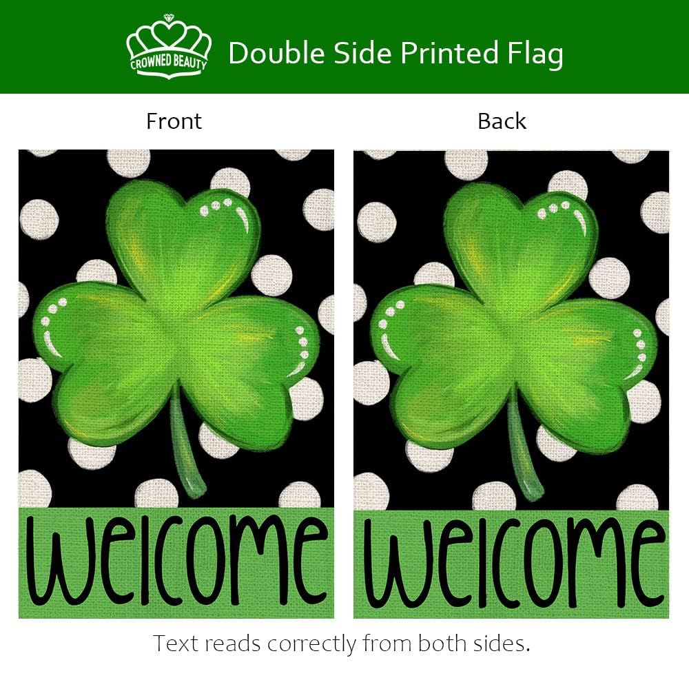 CROWNED BEAUTY St Patrick's Day flag is ideal for porch or yard display