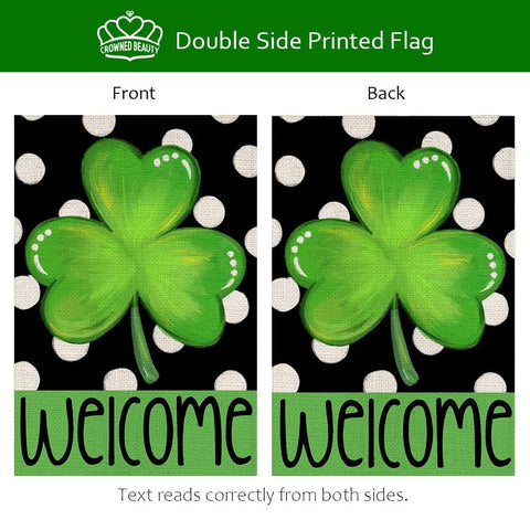 CROWNED BEAUTY St Patrick's Day flag is ideal for porch or yard display