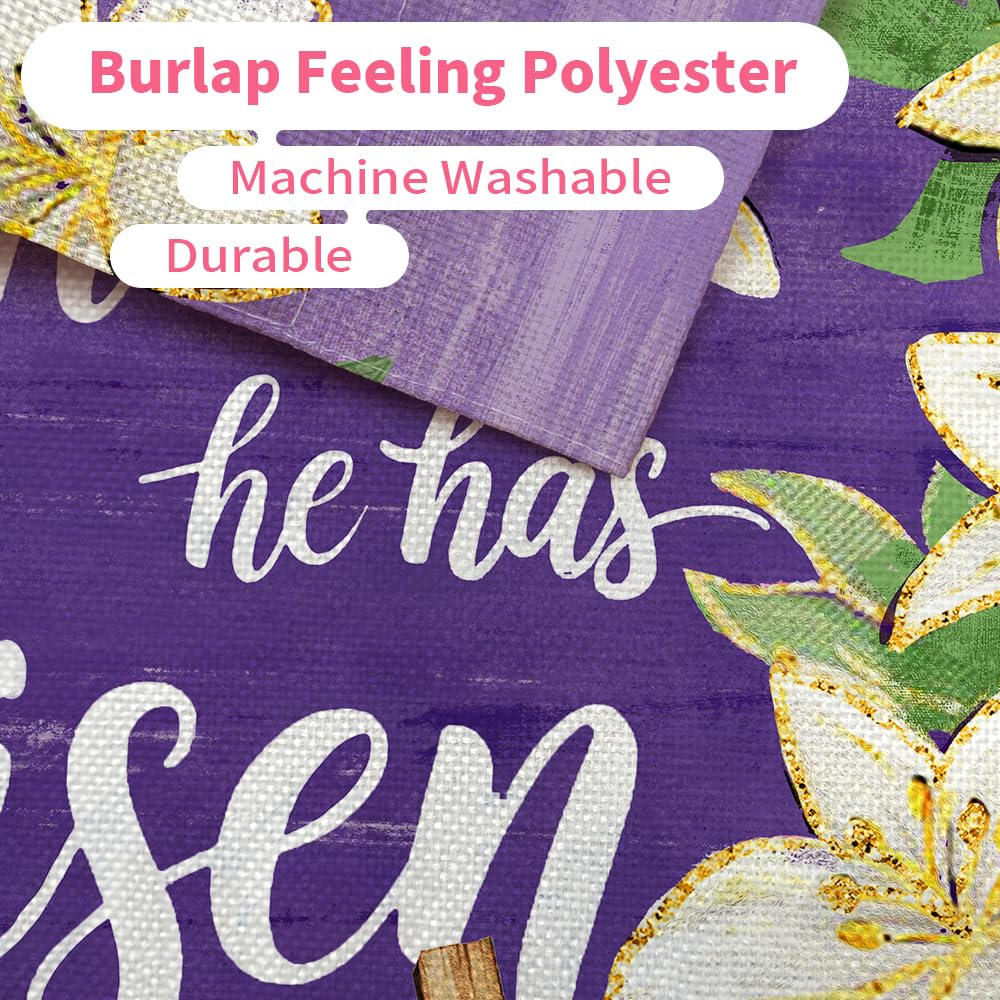 CROWNED BEAUTY double-sided Easter flag viewed from multiple angles