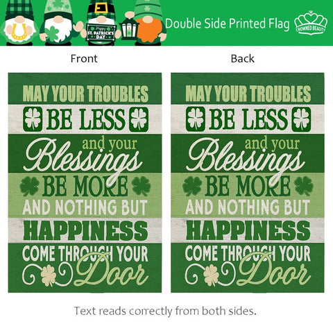 CROWNED BEAUTY double-sided print ensures readable message from any angle.