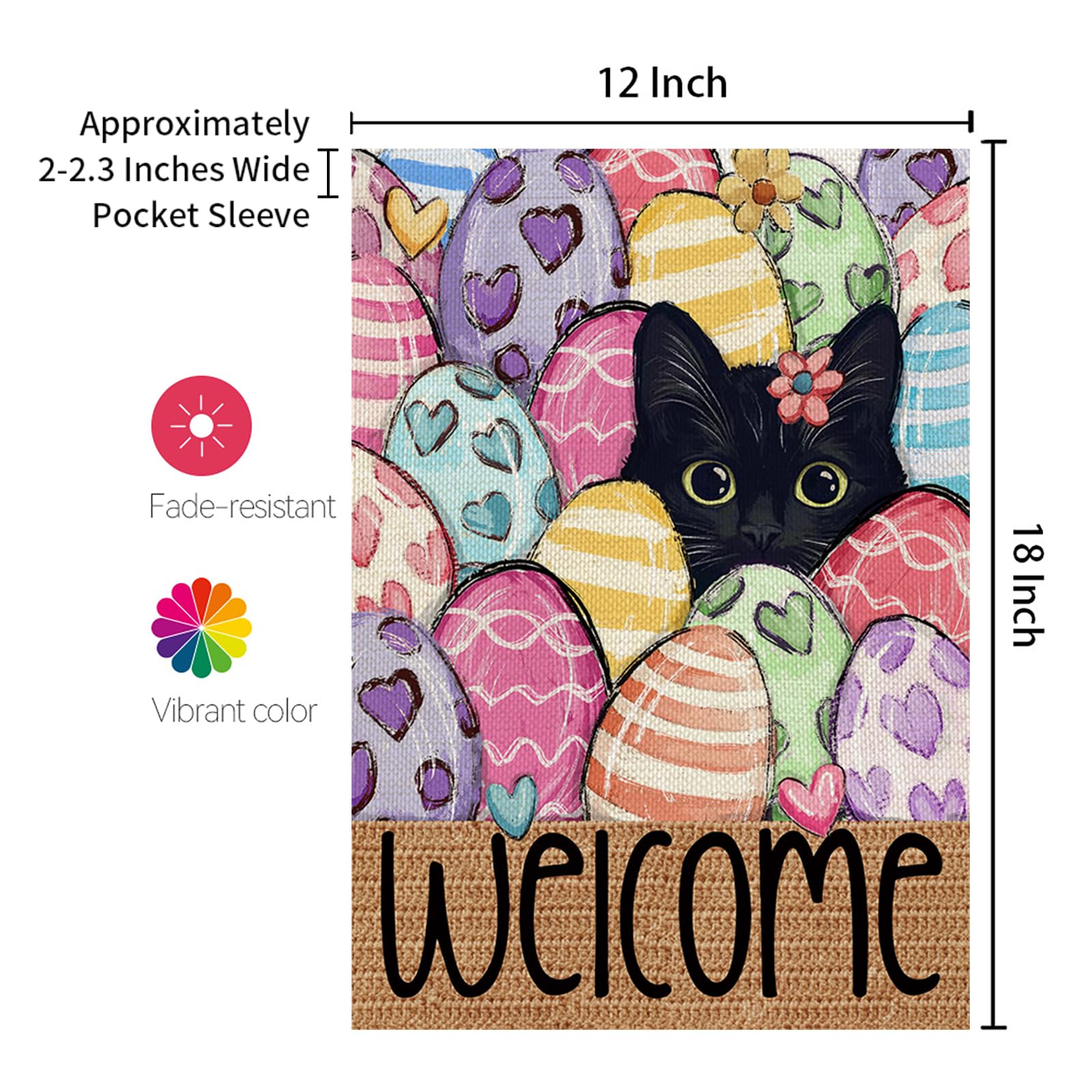 CROWNED BEAUTY flag made of weather-resistant fabric to endure outdoors.