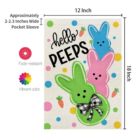 CROWNED BEAUTY UV-resistant colors keep Easter flag vivid outdoors.