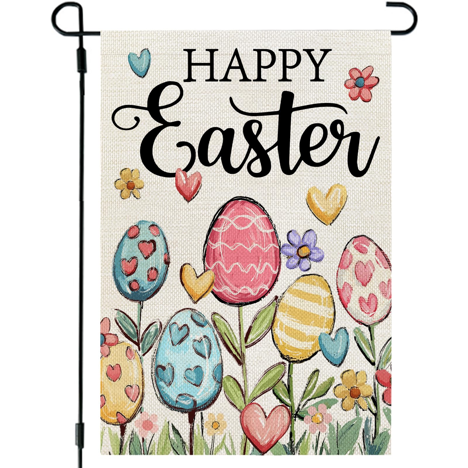 CROWNED BEAUTY Easter Garden Flag for outdoor display boosts curb appeal.