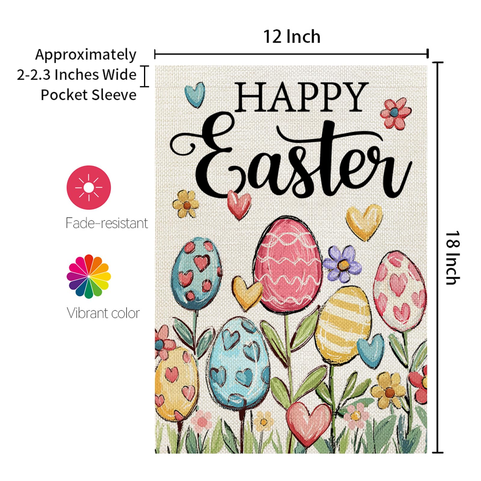 CROWNED BEAUTY Easter Garden Flag adds a warm porch or patio welcome.