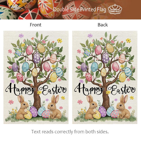 CROWNED BEAUTY Easter flag brightens yards and patios with cheerful charm