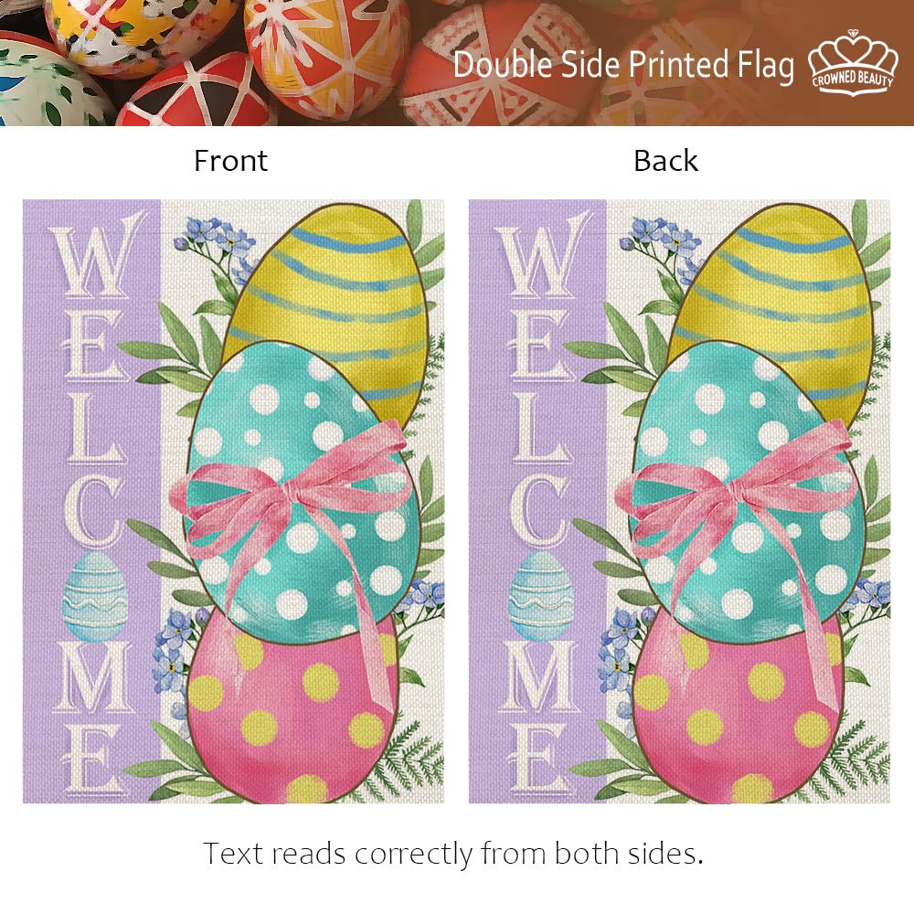 CROWNED BEAUTY Easter yard decor flag perfect for spring celebrations