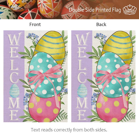 CROWNED BEAUTY Easter yard decor flag perfect for spring celebrations