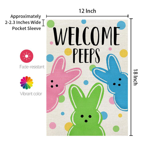 CROWNED BEAUTY hand-sewn Easter flag adds a crafted touch.