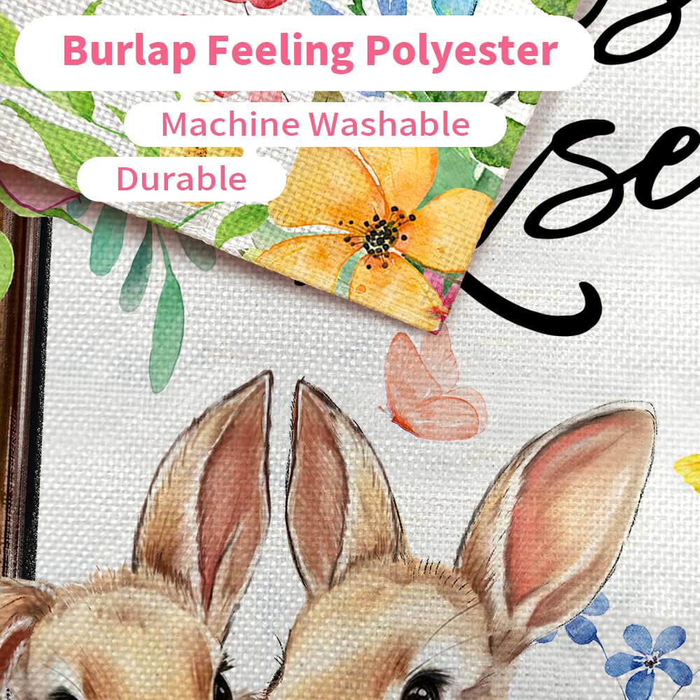 CROWNED BEAUTY cross bunny flag sleeve hanger enables easy porch installation.