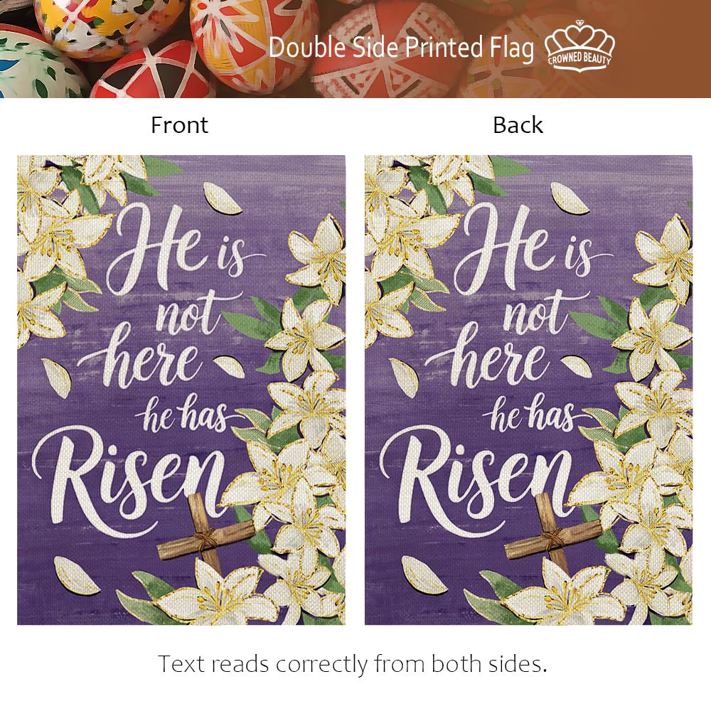 CROWNED BEAUTY weather-resistant Easter flag in sunlight and rain