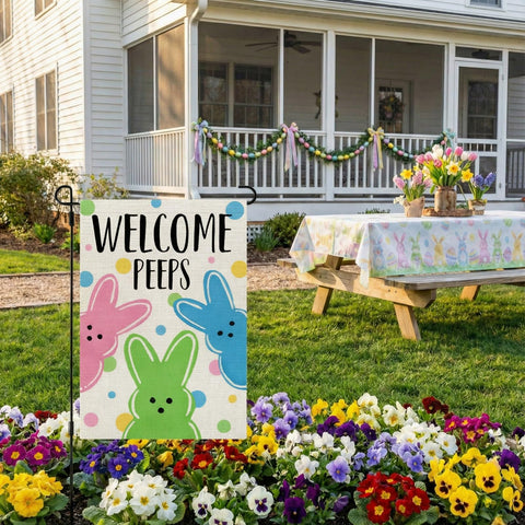 CROWNED BEAUTY weather-resistant polyester flag withstands rain and sun.