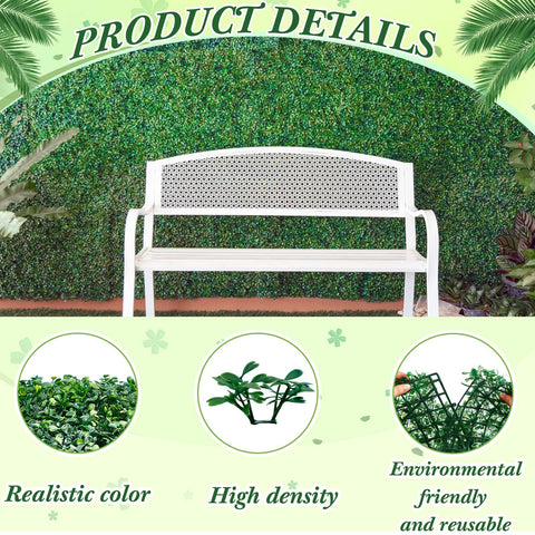 Crowye boxwood panels used as wedding decor for elegant greenery accents