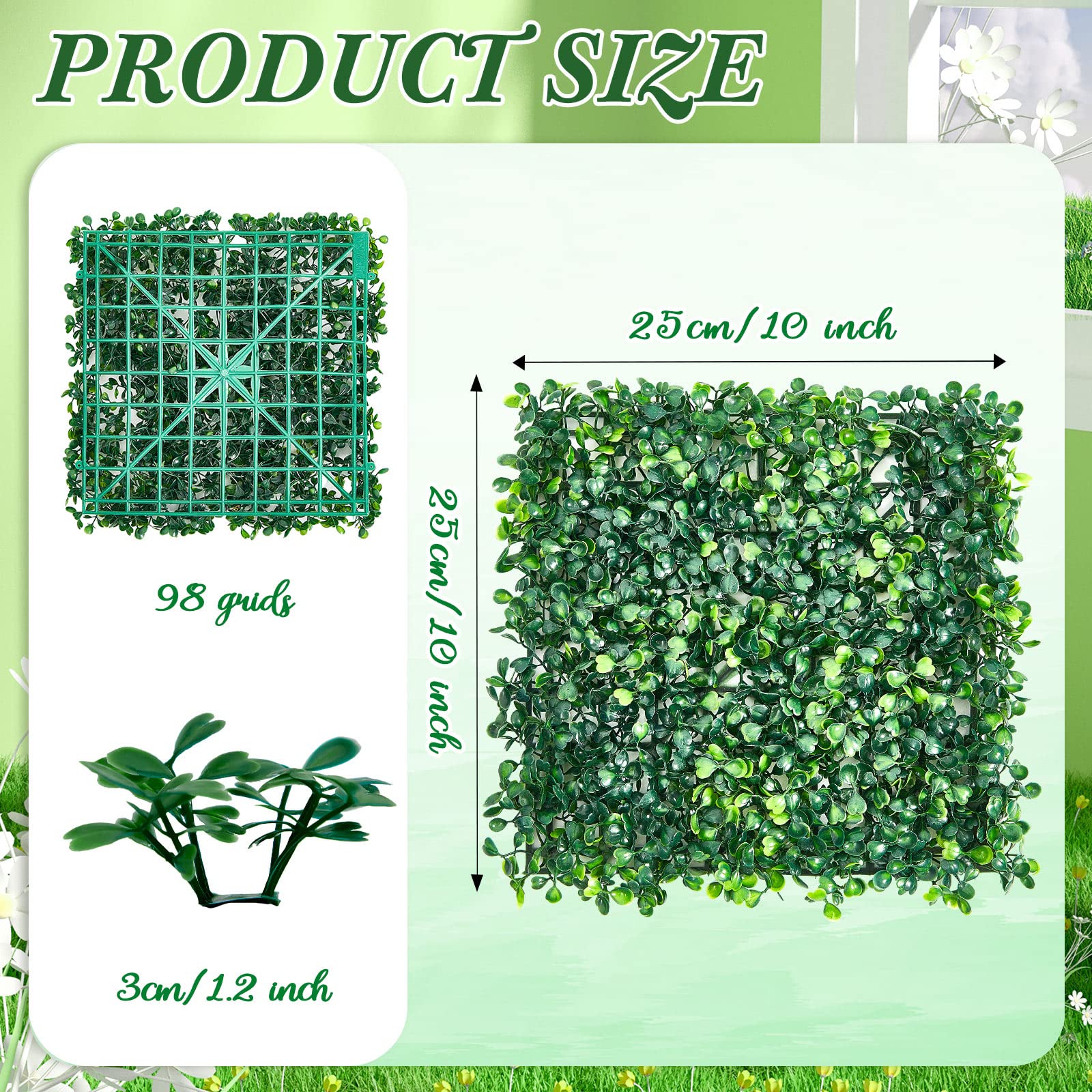 Crowye boxwood wall panel detail suitable for outdoor patio privacy screens