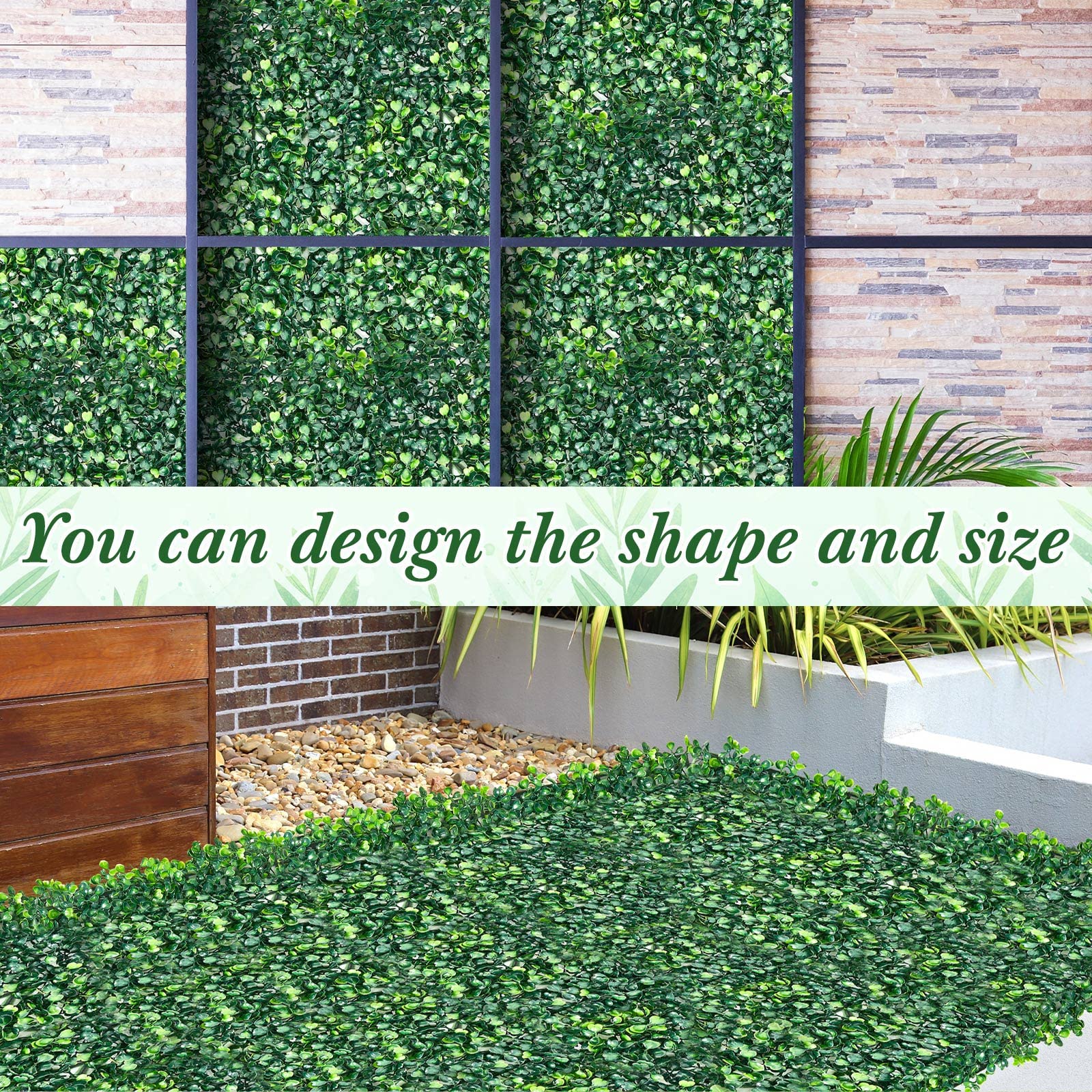 Crowye boxwood wall panel maintains vibrant look with no watering