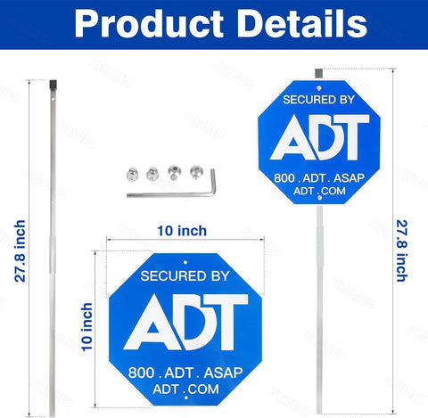 CR&SNG package includes ADT sign, stake, and eight stickers.