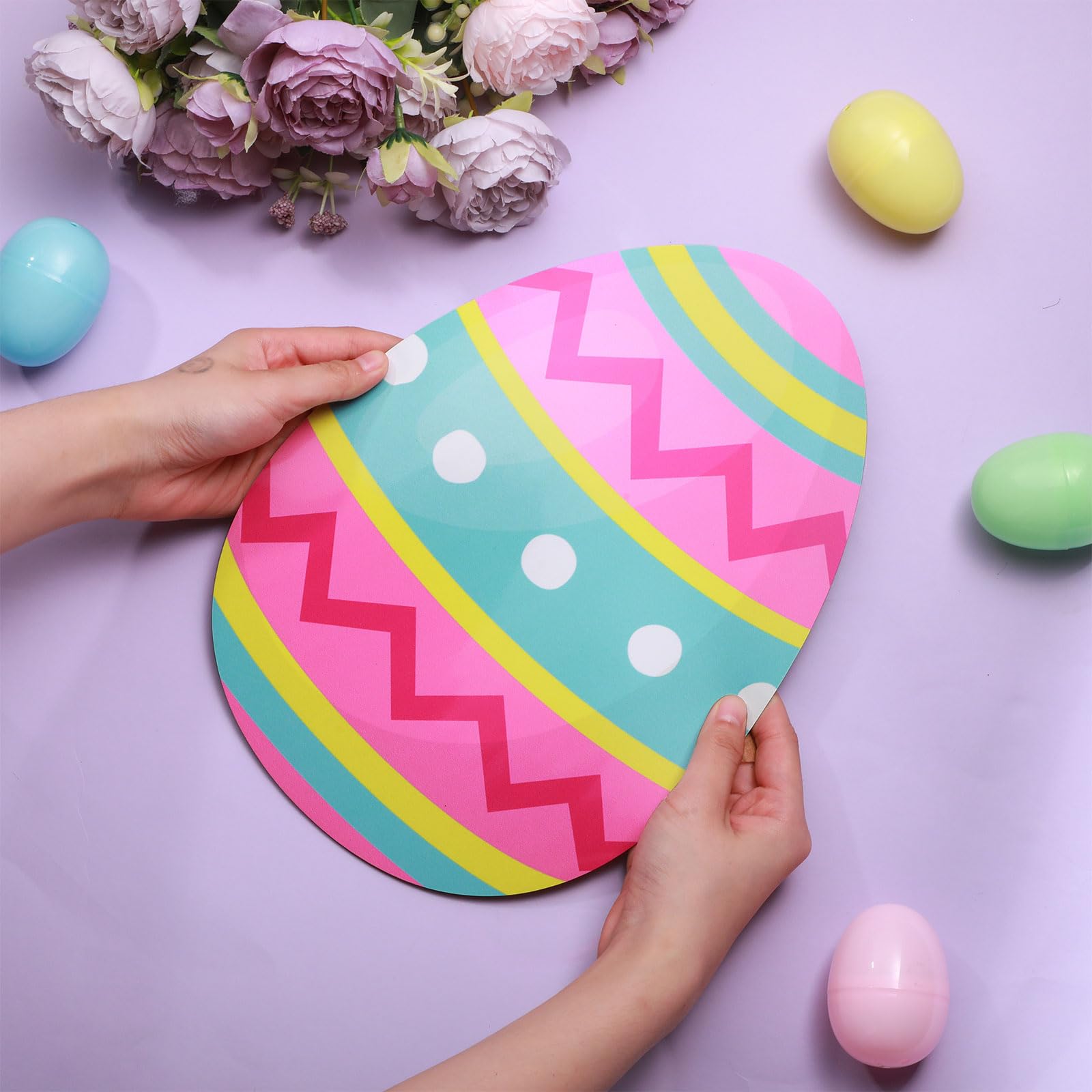 Crtiin Easter egg magnets 10-inch display brighten refrigerators with festive charm.