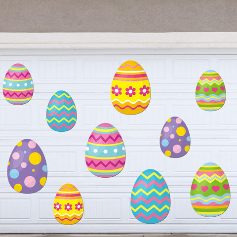 Crtiin Easter egg magnets 12-inch display brighten a bold festive decor.