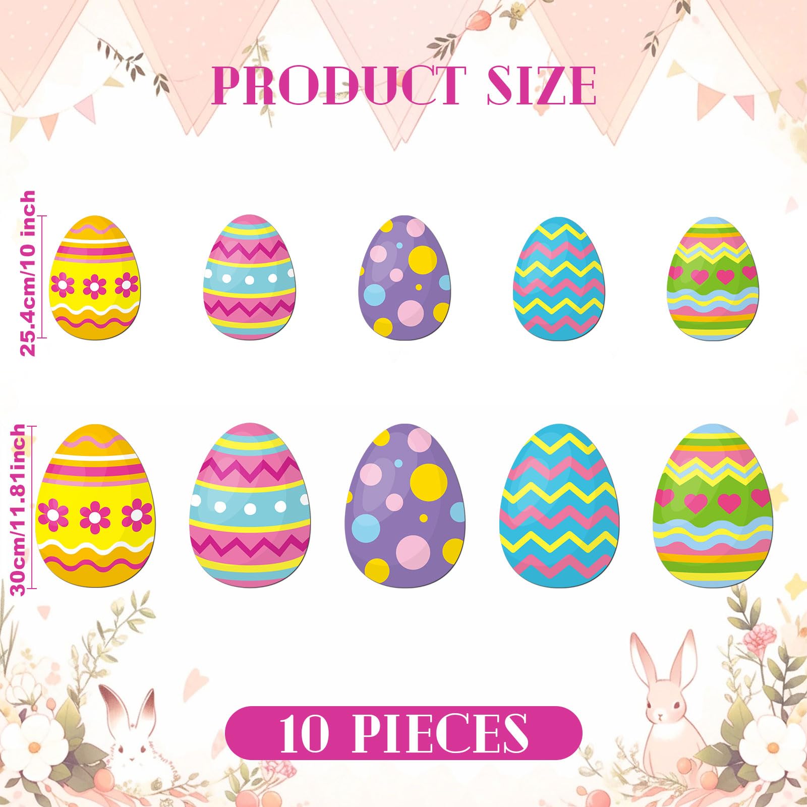 Crtiin Easter egg magnets in five styles offer versatile decorating options.